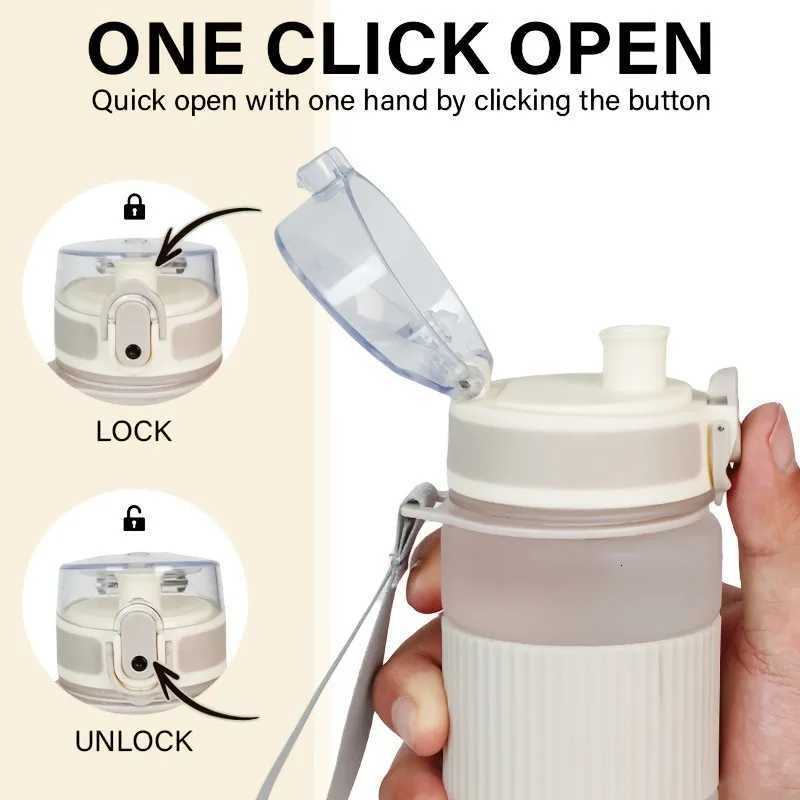 1pc BPA-Free Plastic Water Bottle with Lid and Strap-Ideal for Hiking Fitness and Casual Use - Perfect Gift for FatherS DayW251114