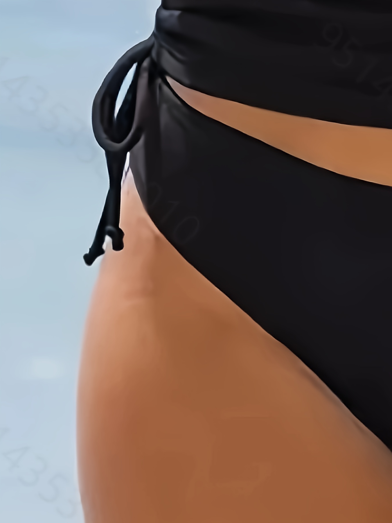 Two-piece Swimsuit For Women Fashion Print Sexy Edge Rope Design Suitable For Playing By The Seaside
