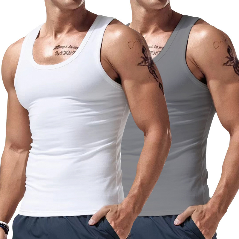 New American men's with trendy hurdle sports fitness for men in spring summer, multi-color sweatshirt and tank top as a base