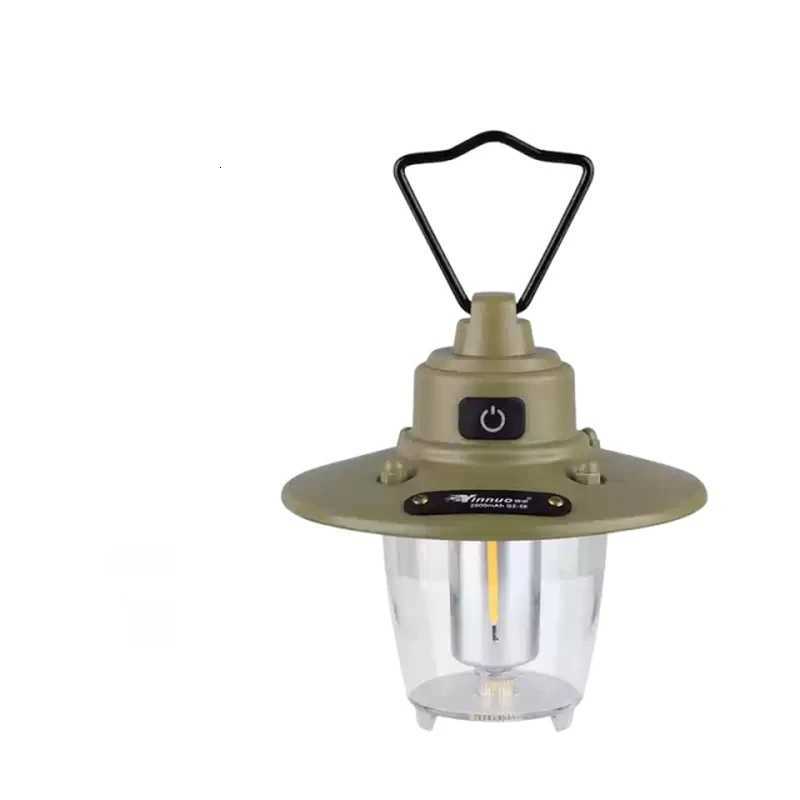 Retro Shaped Outdoor Camping Lantern Premium LED Atmosphere Light Long-Lasting Rechargeable Compact Tent Lighting M251115