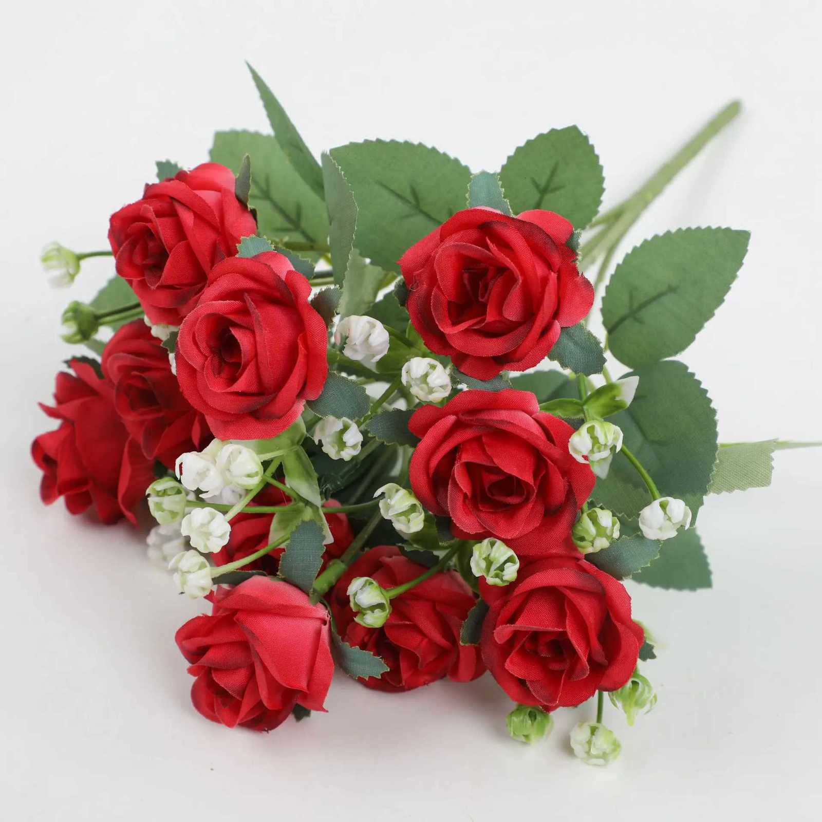 30cm Rose Artificial Flowers Bouquet Silk Fake Flower for Home Decor Garden Wedding Bride Decoration Outdoor Table Vase OrnamentM251115