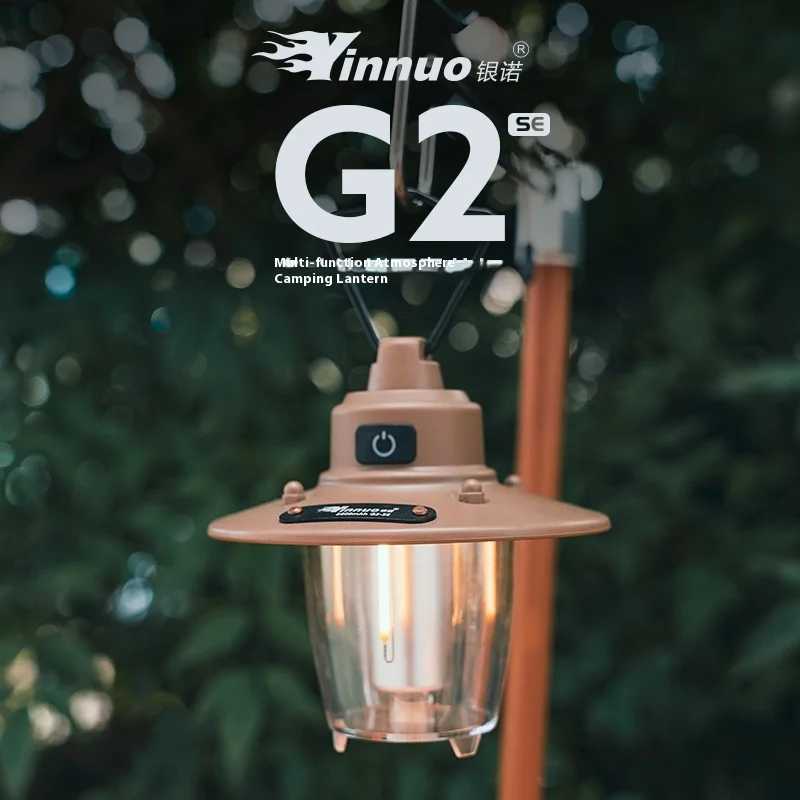 Retro Shaped Outdoor Camping Lantern Premium LED Atmosphere Light Long-Lasting Rechargeable Compact Tent Lighting M251115