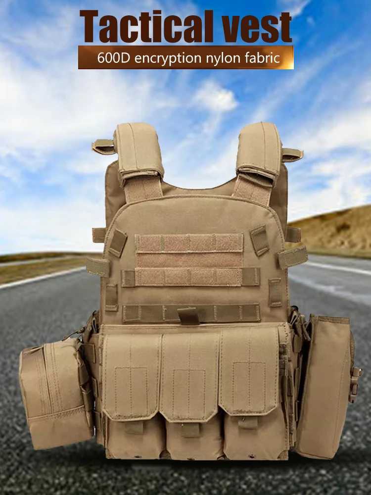 Nylon Chest Rig Molle Vest Multi-Functional Camouflage Body Armor Hunting Carrier Adjustable for Men and Women for Camping Travel Sport XJ251114