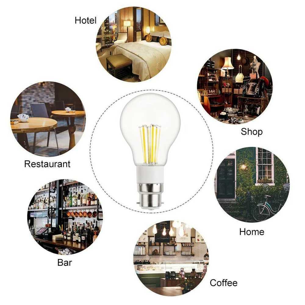 LED Filament Bulb E27 B22 3W 4W 6W Retro Edison Lamp DC 12V Vintage Candle Light Bulb Chandelier Incandescent Lamps C251115