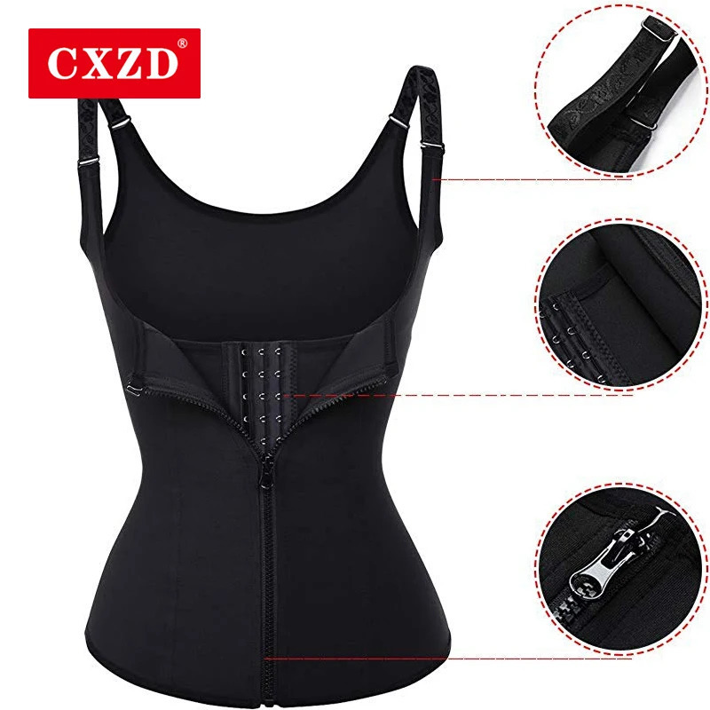 CXZD Plus Size S-4XL Body Shapers Vest Waist Trainer Slimming Vest Shapewear Weight Loss Waist Shaper Corset 250415