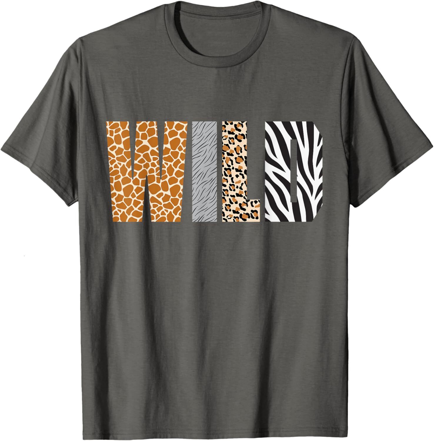 T shirt for Mens Wild Animal Pattern Giraffe Wolf Leopard Zebra Animal Print Graphic Tee Casual Tops Clothes Short sleeve
