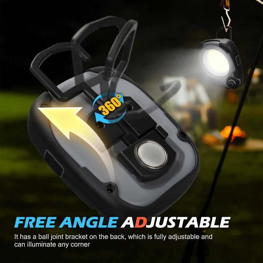 Built-in Battery Rechargeable Portable Lanterns With /Hook Multifunctional Outdoor Camping Emergency Working Flashlight M251115