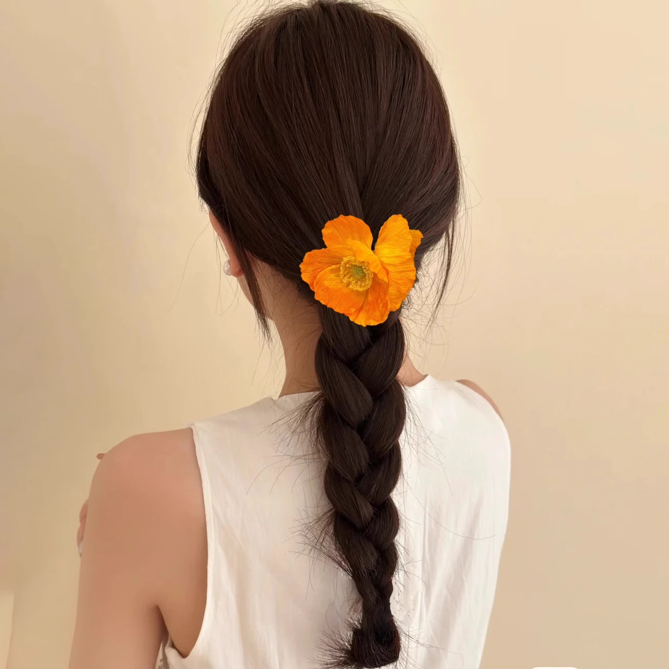 Fabric Retro Flower Classic Fashion Ponytail Hair Rope Wholesale Party Hair Decoration Scruchies Gift Hair Pin Accessories