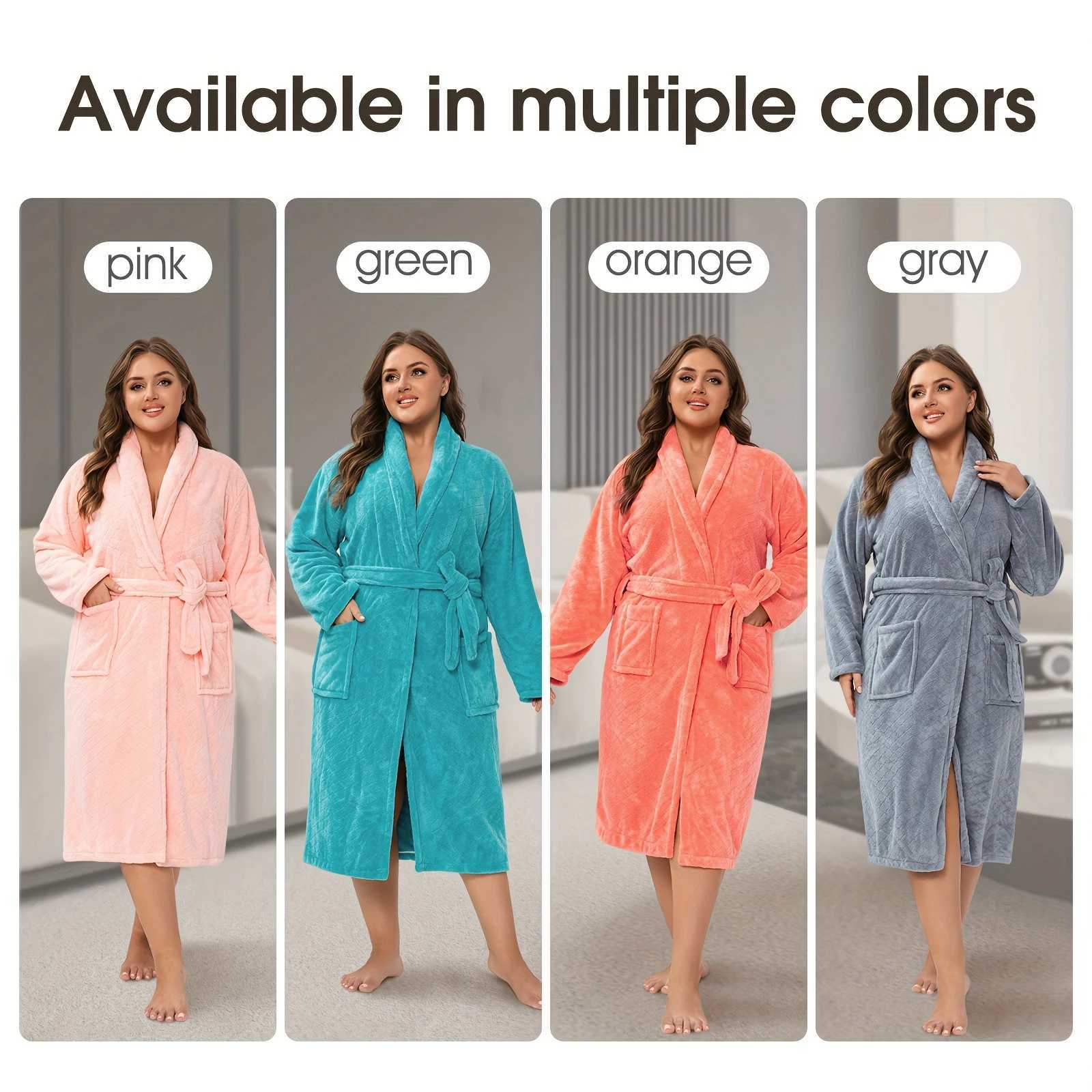 Womens bathrobes large coral fleece bathrobes super absorbent bath towels quick drying soft skin-friendly nightgowns C251115