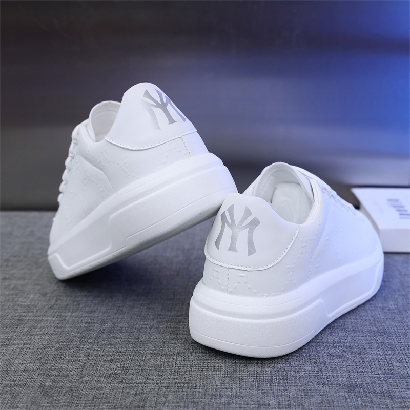 Men's and women's spring and summer new breathable printed little white shoes men's thick sole trend couple board shoes