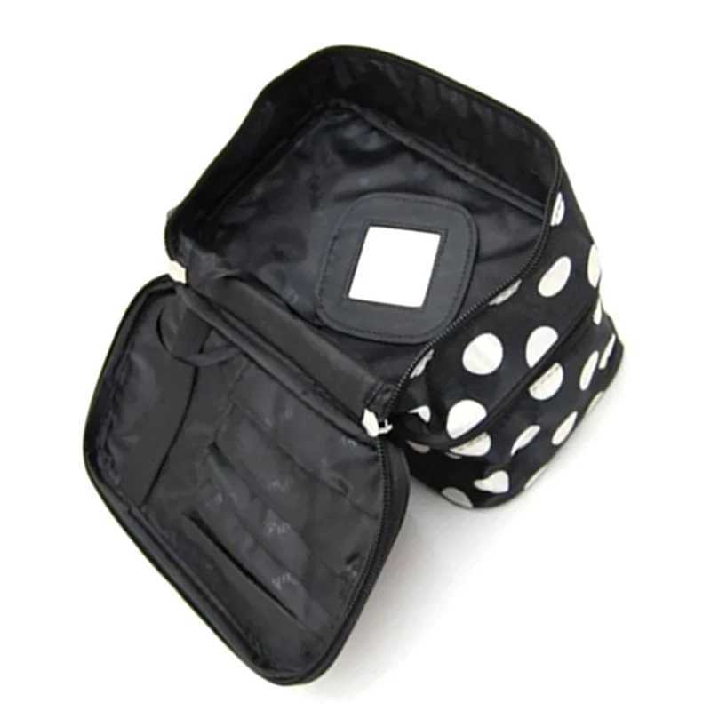 Large capacity makeup bag with double-layer zipper womens makeup bag portable travel toilet organizerXJ250415