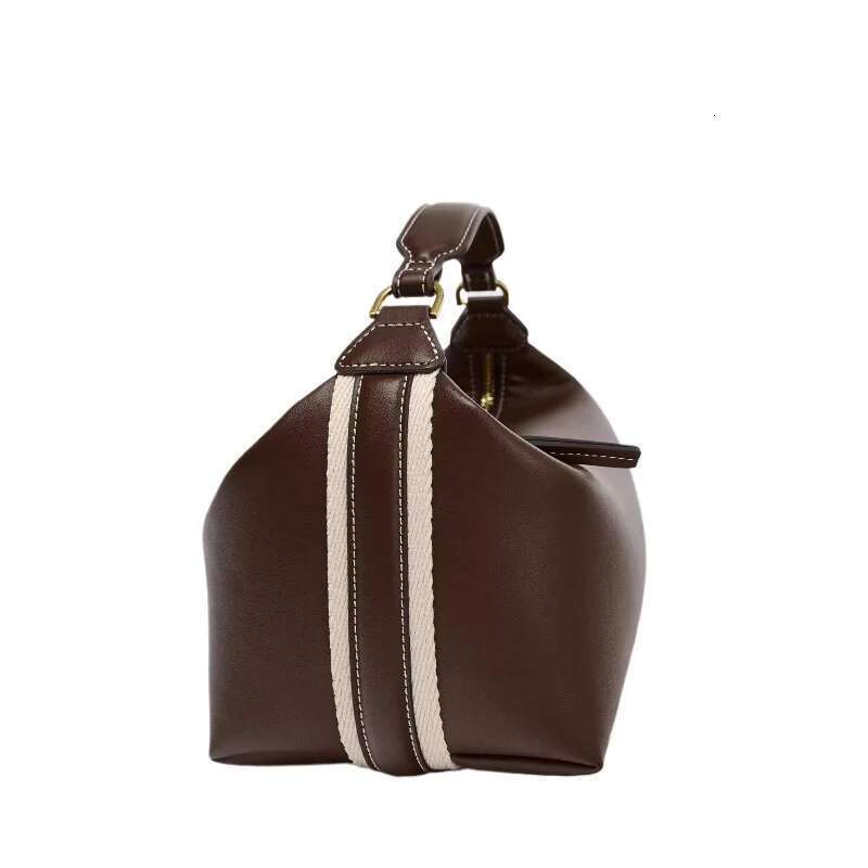 Famous Brands Handbag Woman Side Striped Belt Decoration Casual Shoulder High Quality Faux Leather Exquisite Crossbody Bag