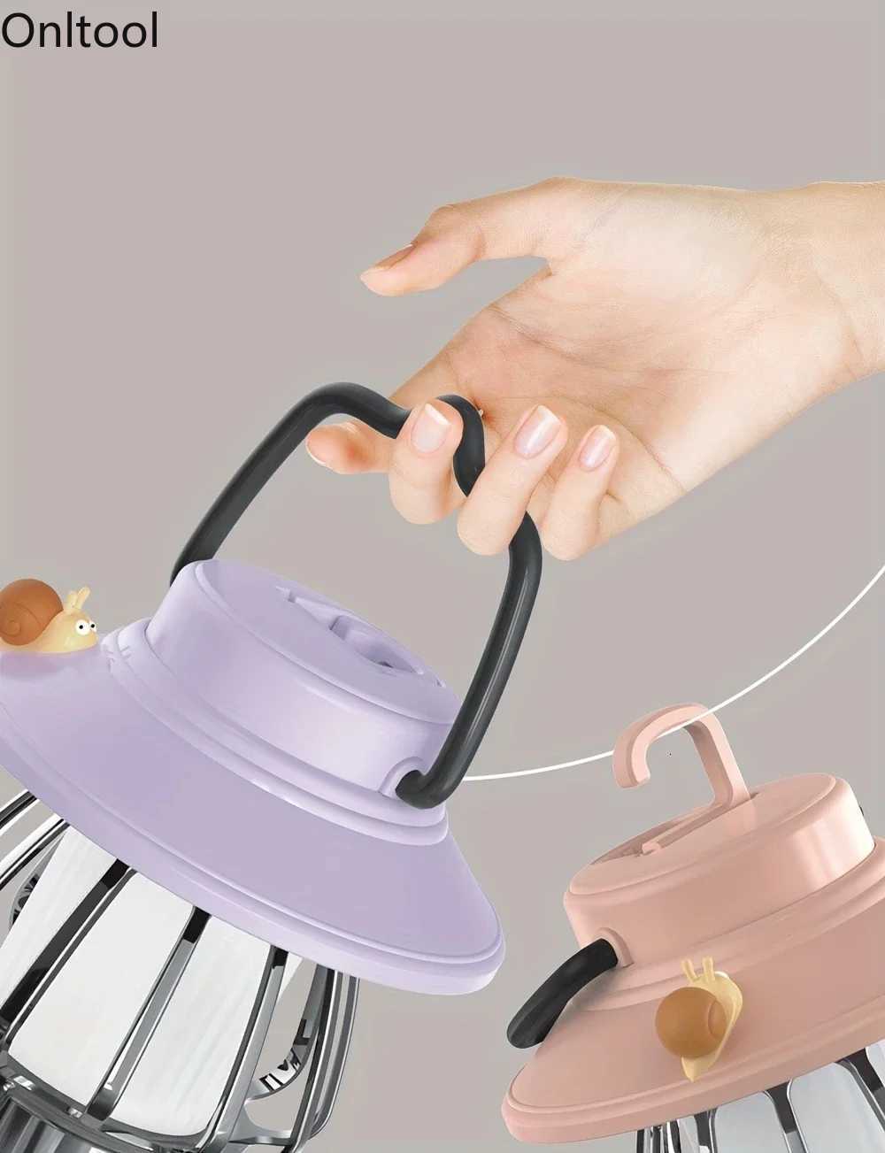 1pc Cartoon Snail Retro Portable Hanging Camping Night Lamp USB Charging Camping Light Decoration Light For Courtyard Camping M251115