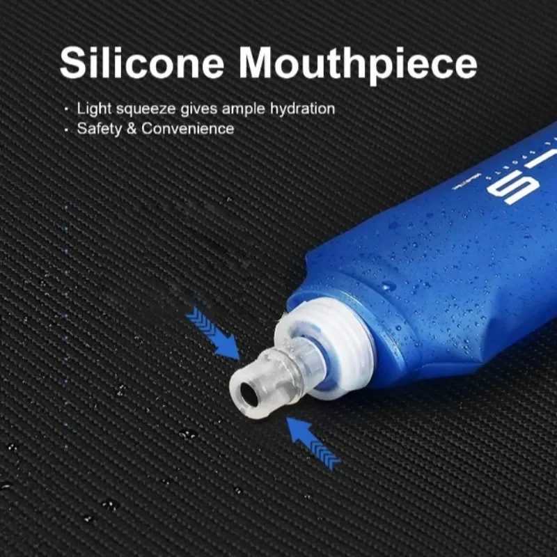 ESLNF Soft Camping Drinking Water Bottle Folding Sport Water Bag Flask Outdoor Running Cycling Hydration PackW251114