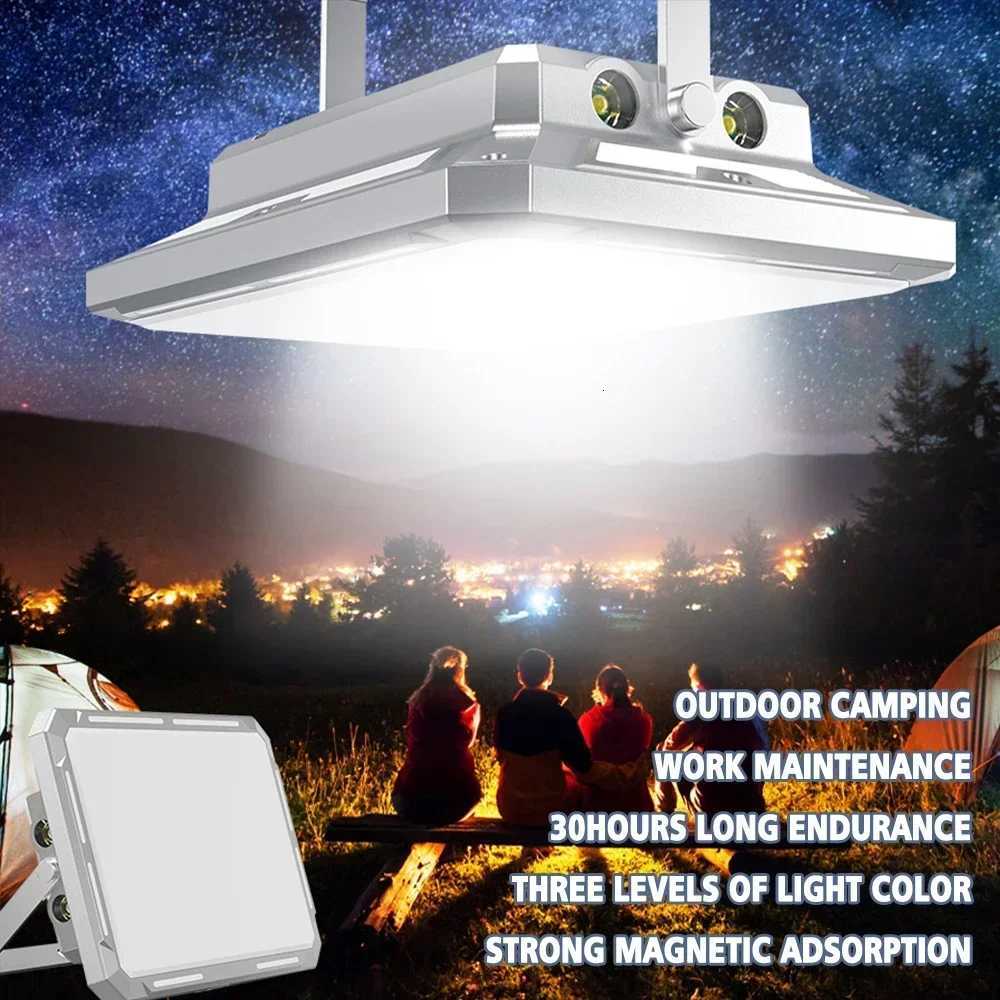 LED Camping Tent Light Rechargeable Searchlight High Power Outdoor Emergency Lighting Waterproof Portable Hanging Night Lamps M251115