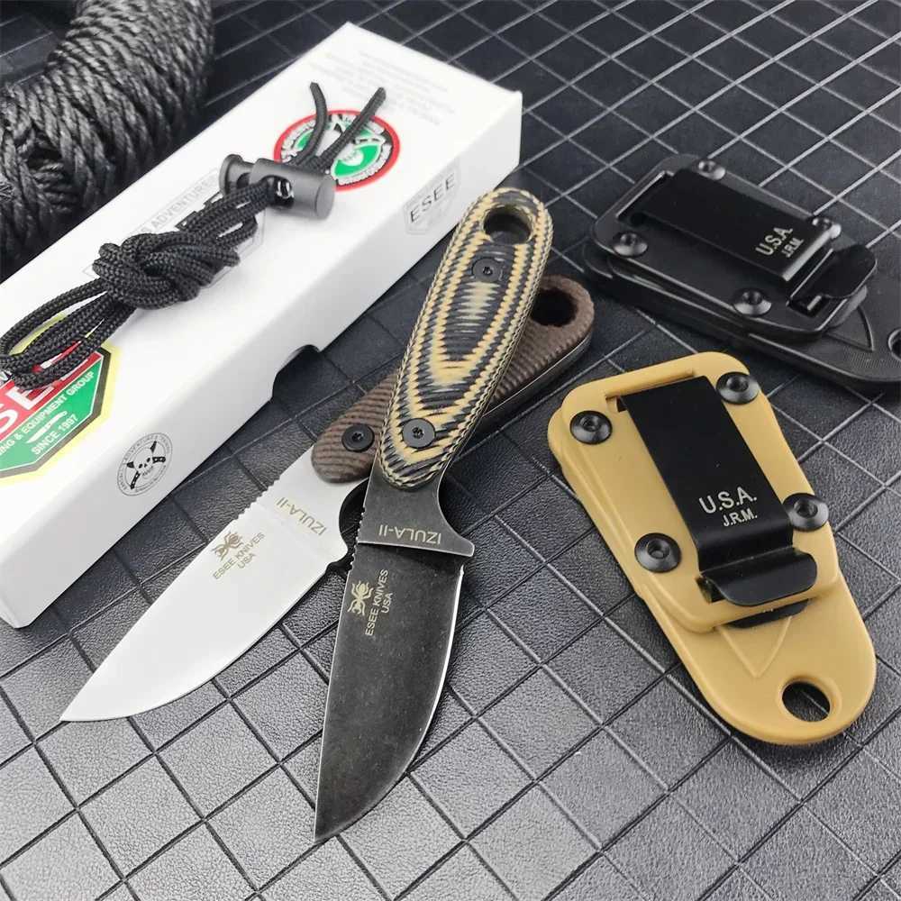 ESEE Izula Outdoor Multi purpose Fixed Blade Jungle Knife - D2 Steel Blade G10 Handheld Hunting Camping Survival ToolXJ250415