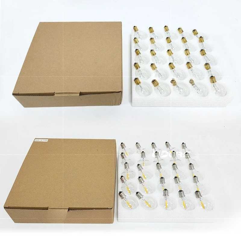 1PCS 5PCS 10PCS 15PCS 25PCS LED G40 Tungsten Lamp LED Bulb E12 1W 5W 220V 110V Outdoor Light String C251115