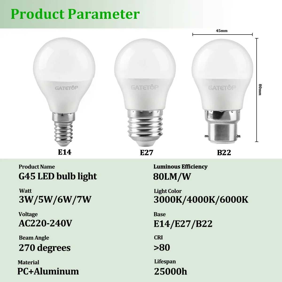 6pcs 3W 5W 6W 7W Led Bulb 220V Energy Saving Globe BASE E27 E14 B22 Bulb Lamp Leds Cool Light for Home Room Decoration Lampada C251115