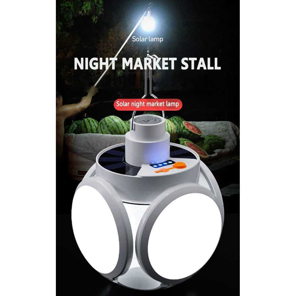 LED Solar Camping Light Bulb Rechargeable Flashlight Night Lamp Camping Supplies 5 Gears Adjustable Portable Lantern M251115