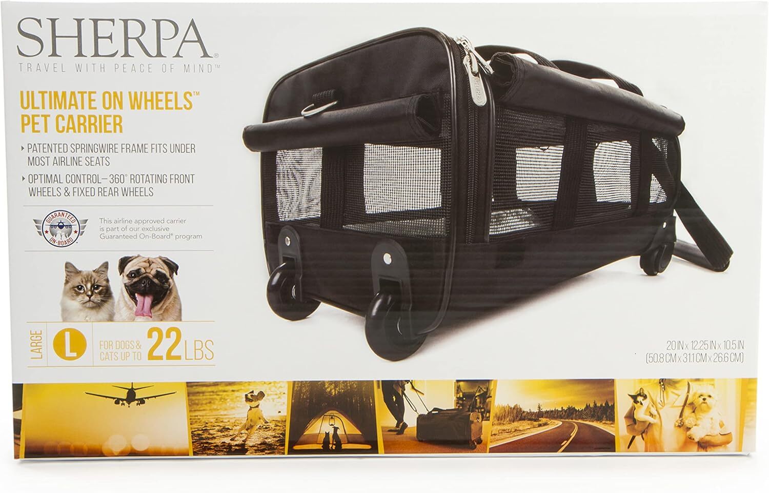 sherpa on wheels indoor pet dog harness black large size suitable for all breeds and sizes