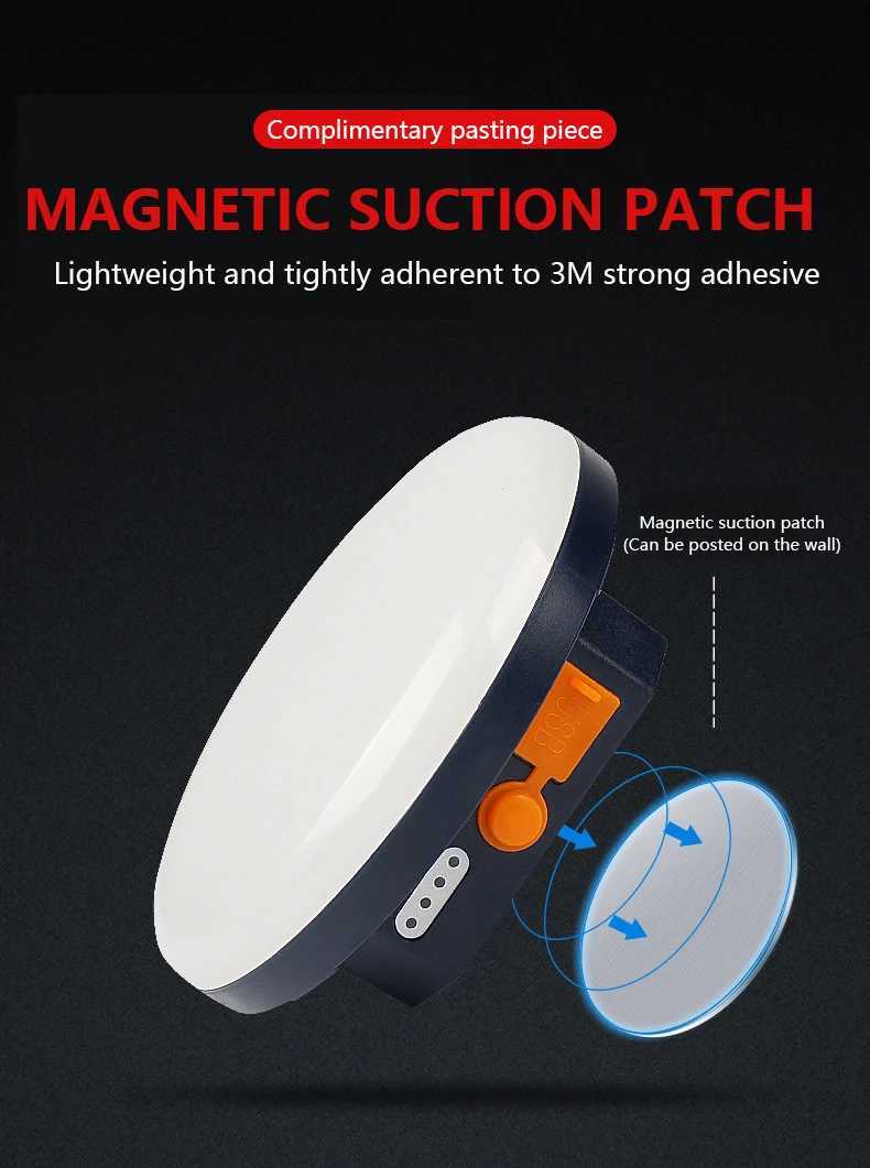 MOSLIGHTING Rechargeable Camping Lantern Magnet Flashlight Fishing Light Outdoor Work Repair Portable High Power Emergency LED M251115