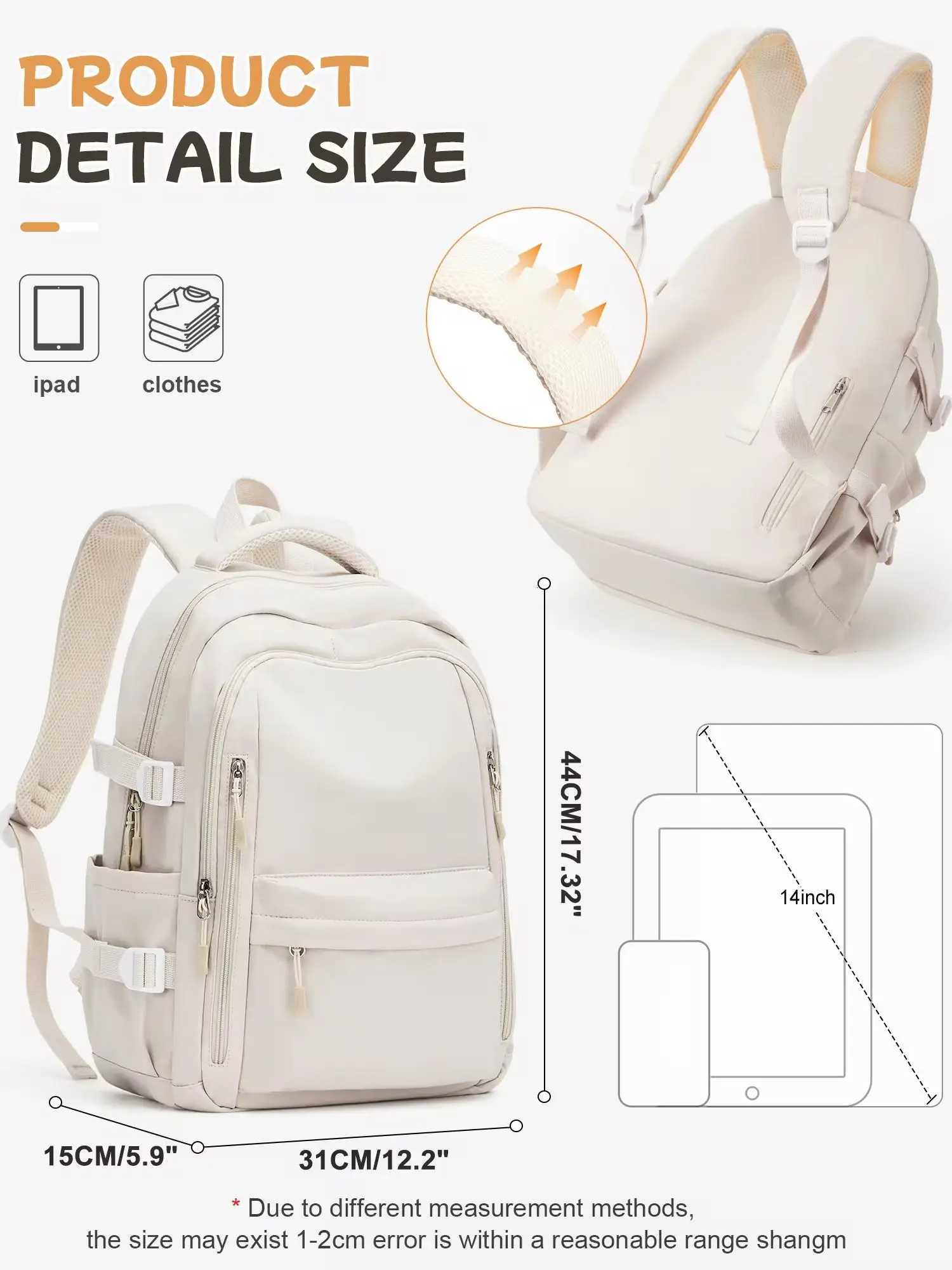 School Backpack for Girl Boy High Capacity Waterproof Teens College Daypack Knapsack Men Women Travel Backpack Laptop Kawaii BagW251114