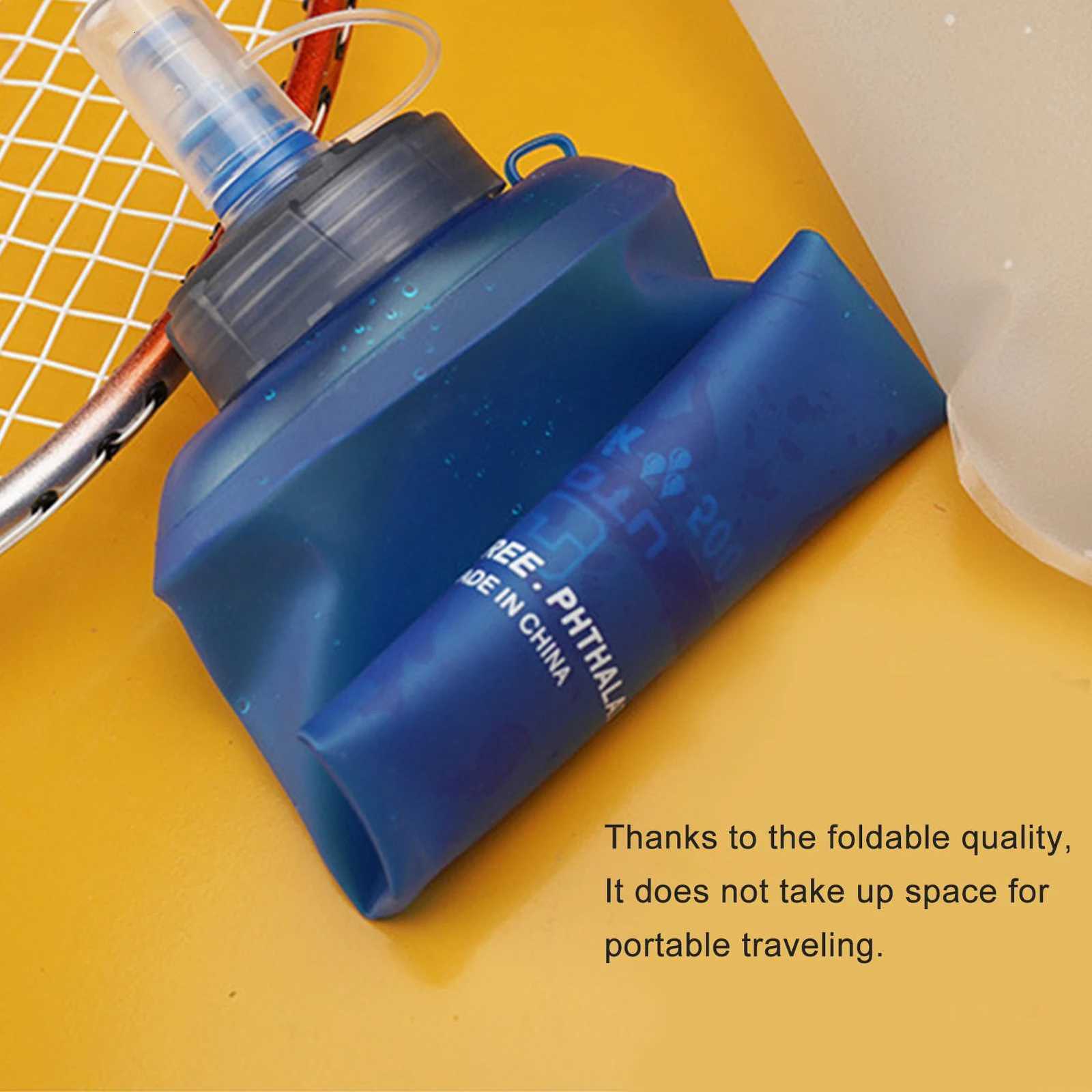 500ml Soft Folding Water Bottle TPU Collapsible Outdoor Sports Water Bags For Running Cycling Hiking Outdoor Hydration Pack BagsW251114