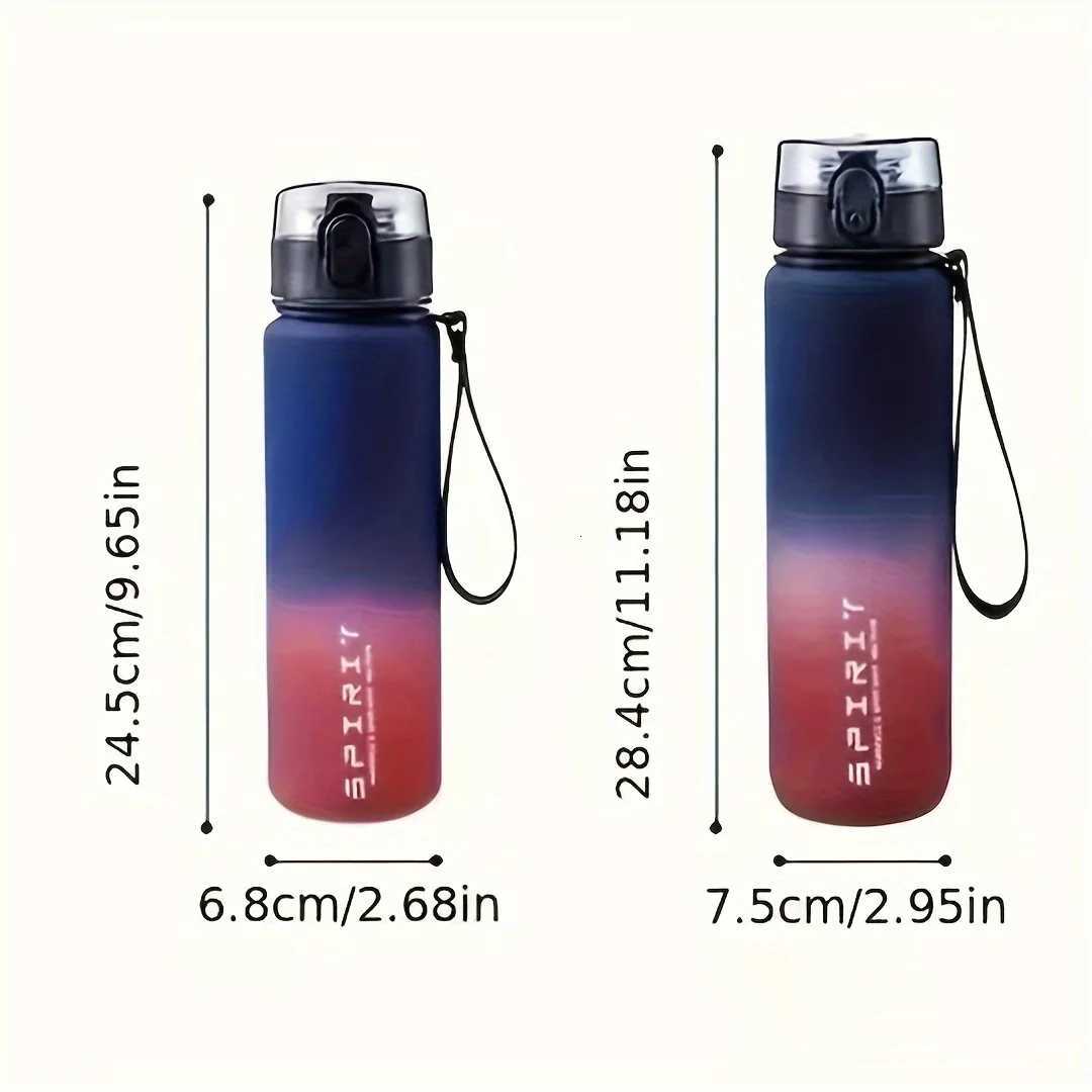 1 pc 2198 oz/3381 oz portable sports and fitness travel water bottle gradient plastic bottle for men and womenW251114