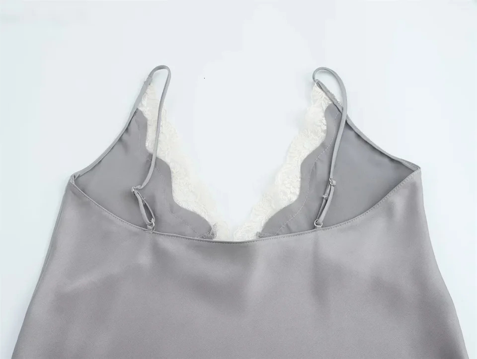 Kar Otza pure lace patch base Vneck womens vest autumn shoulder strap adjustable n camisole inner top 250414