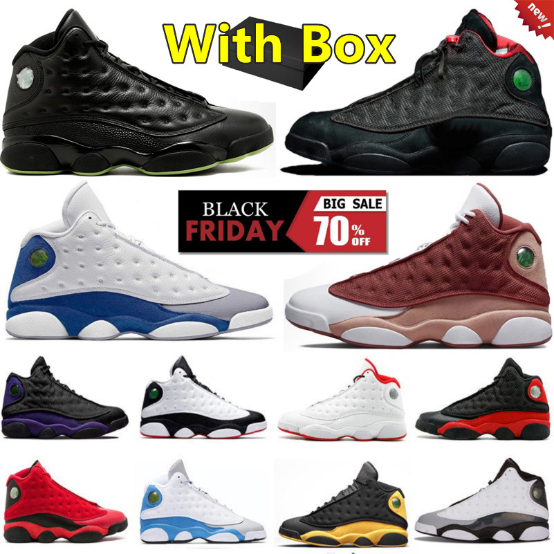 2025 with box 13 13s mens basketball shoes Altitude Wolf Grey Wheat Pine Green B.I.G Black Cat Pine Green Wheat Dune Red Men Trainers Sports Sneakers Sneaker