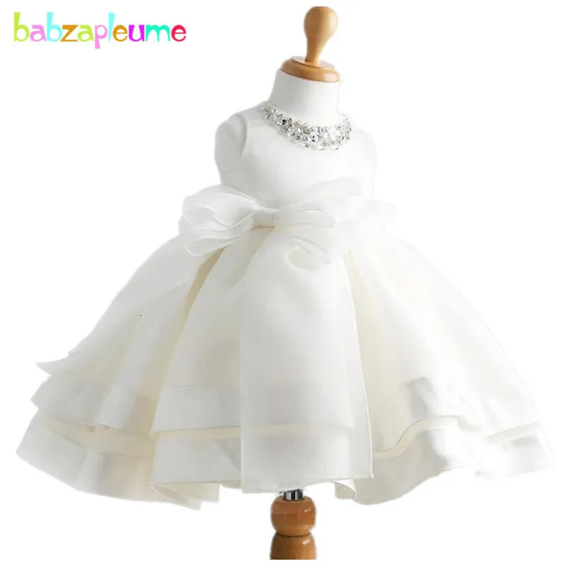 Baby Girls Dresses Fashion Mesh Princess White Dress Elegant Party Costume Infant Clothes Girls Birthday Outfit Kid Wear BC1412 250415
