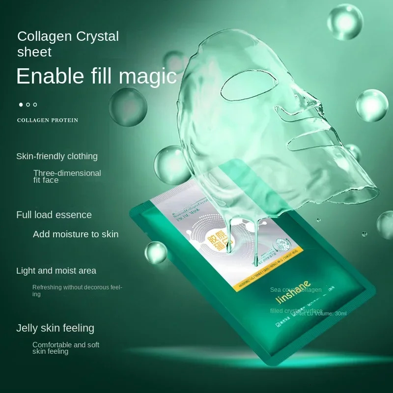 Tiktok Seaweed Collagen Filling Crystal Mask Replenishing Fruit Jelly Skin Transparent Mask Skin Care Masque 250414