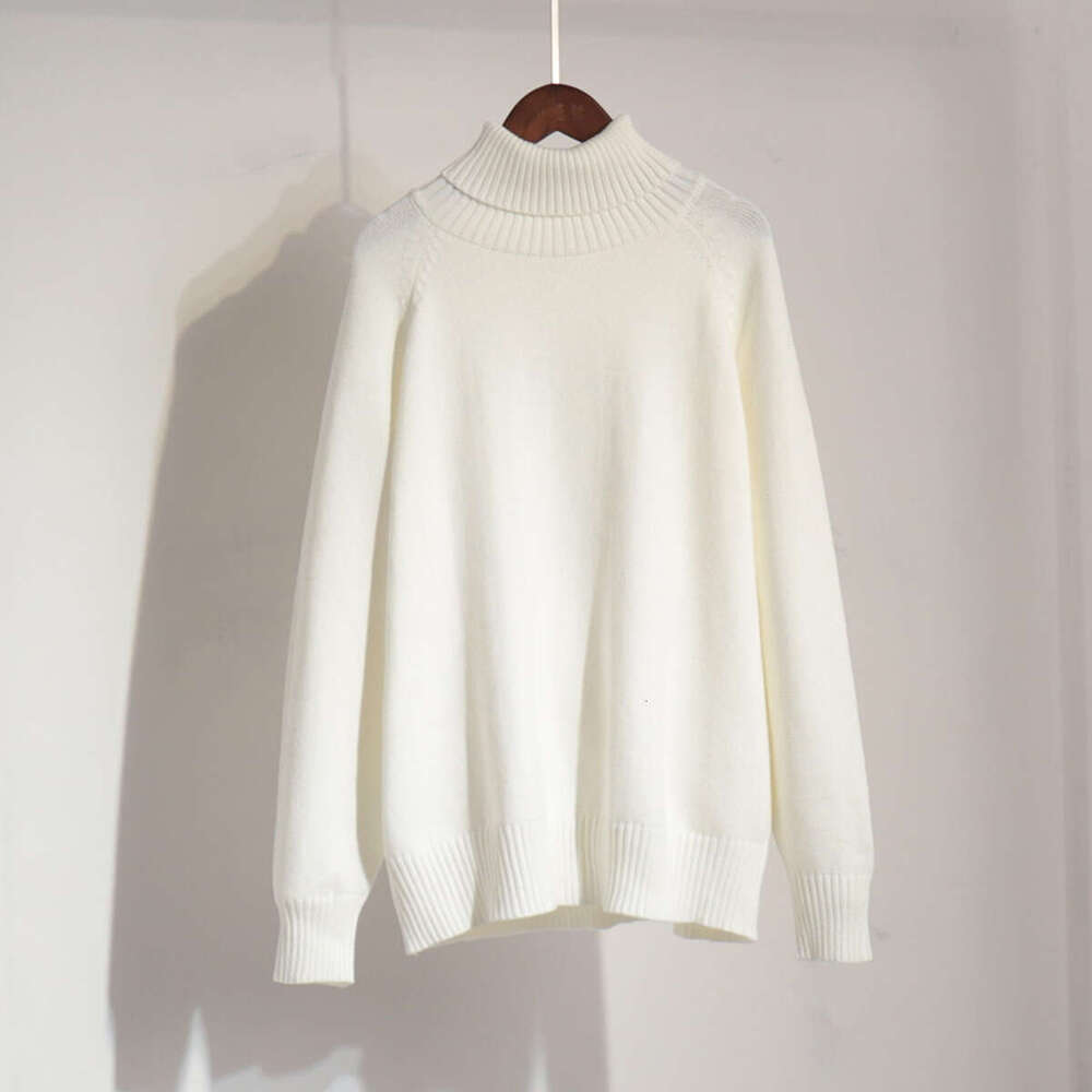 hoodie Mmwomen's Wear High Neck Autumn And Winter , Elegant Temperament, Versatile Commuting, Solid Color, Raglan Sleeve Sweater For Women jacket