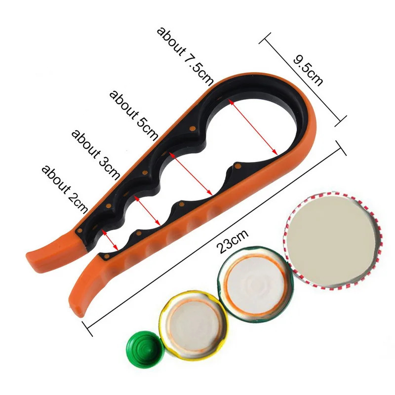 Multi Purpose Opener Handy Screw Cap Jar Openers 4 in 1 Lid Quick Opener Bottle Lid Easy Grip Bottle Kitchen Supply 250414