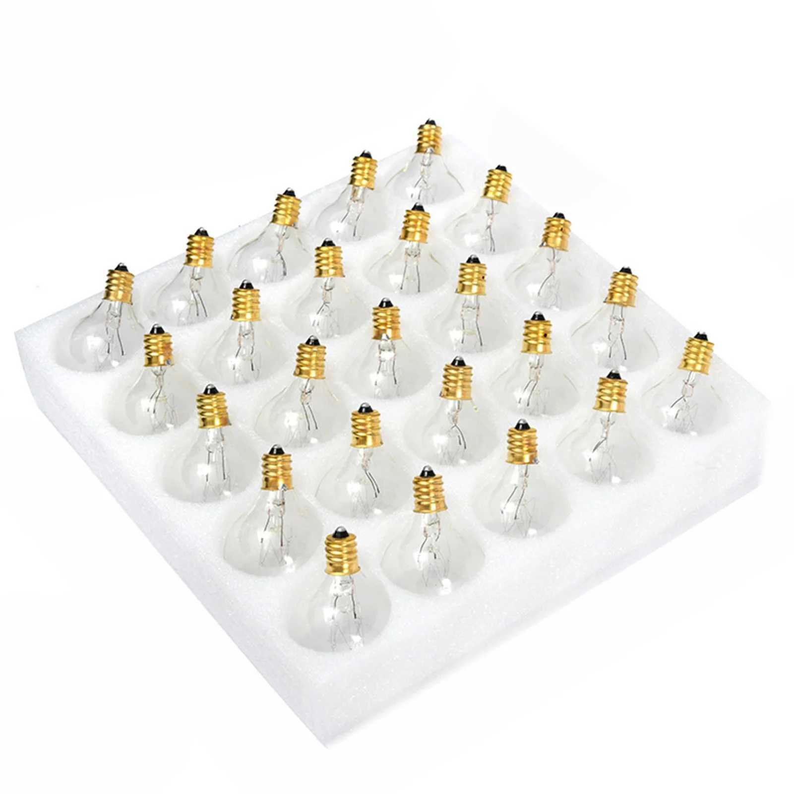 25pcs Light Bulbs Replacement G40 Tungsten Bulb Lamp 7W 220-240V Clear Globe Bulb E12 Base Light Bulbs for Indoor Outdoor Patio C251115
