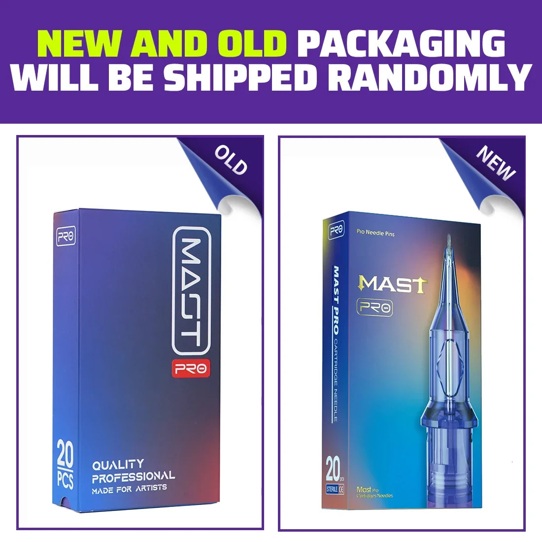 Mast Tattoo PRO Tattoo Cartridge Needles RL Round Liner Disposable Sterilized Safety Makeup Permanent Tattoo Needle 250409