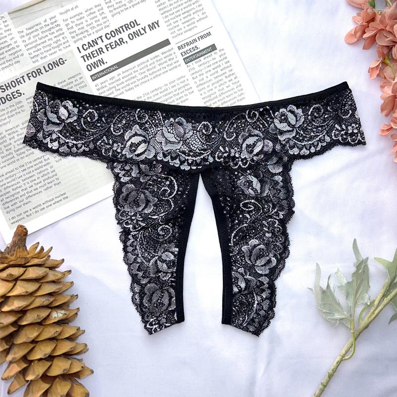 Women's Panties Sexy Crotchless Thongs Invisible Lace Underwear Women Comfortable Intimates Underpants Low Waist Briefs Female Lingerie