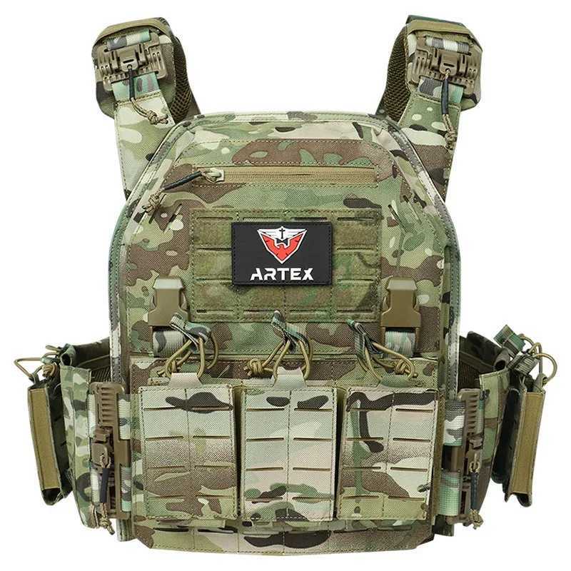 6094 Tactical Vest with Triple Magazine Pouch 1000D Nylon Fabric Quick Release 6094K Hunting Airsoft Combat Accessories XJ251114