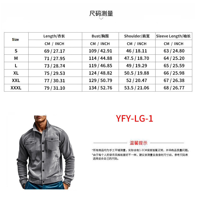 High end with spring and autumn stand collar, European cotton fleece, Amikaki multi pocket casual jacket for men