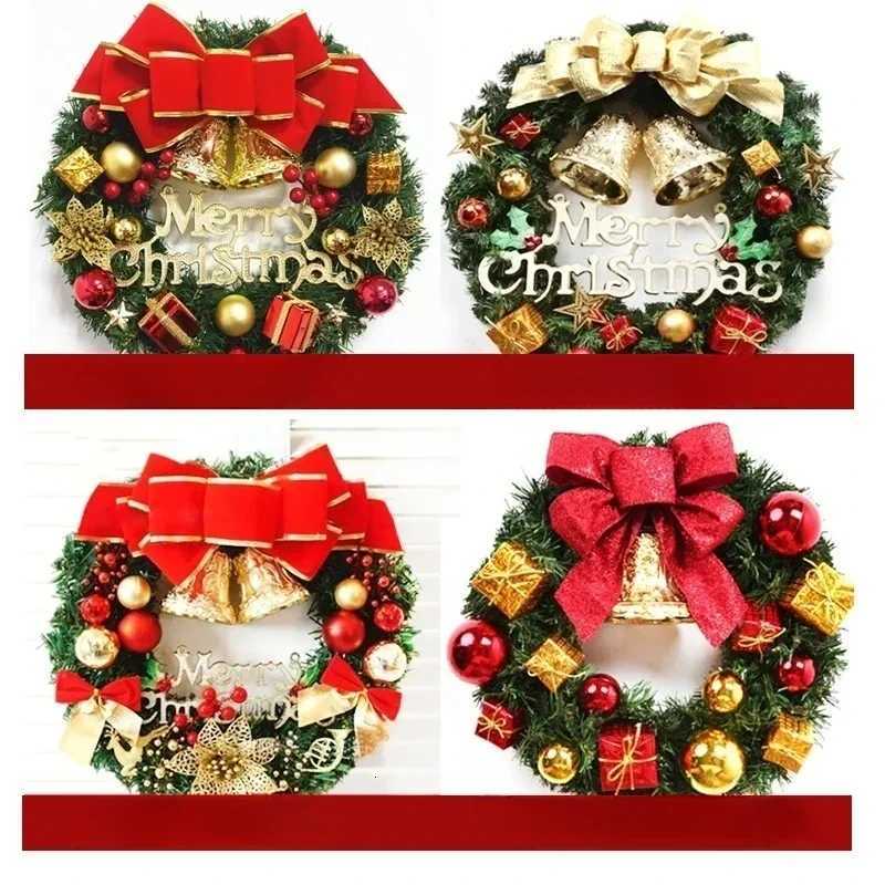30cm Christmas Pine Needle Wreath Christmas Simulation Wreath Door Hanging Home Christmas Window Decoration Hanging DecorationM251115