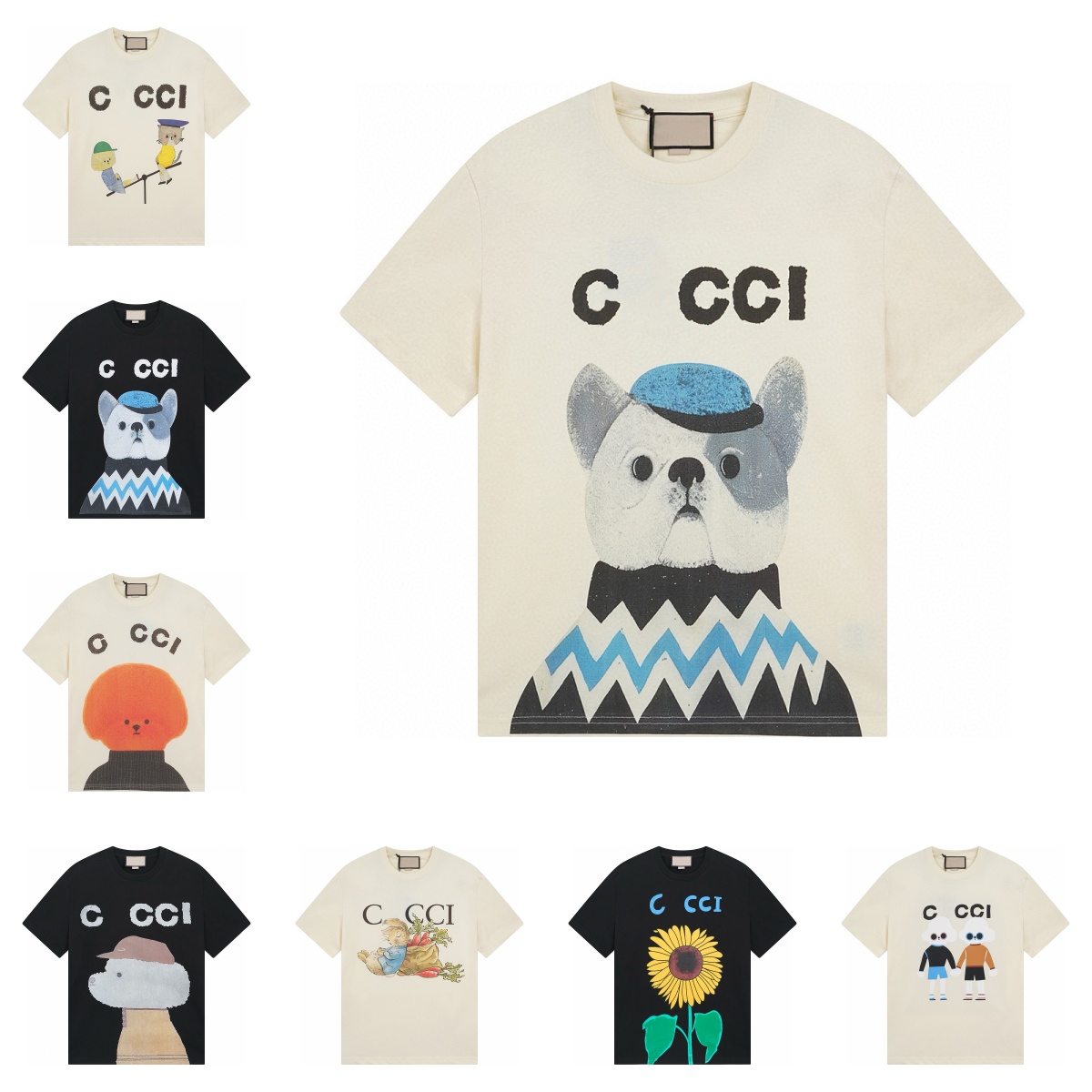 Mens T-shirt Designer T-shirt Luxury Letter Animal Print Soft Cotton Crew Neck Short Sleeve Top Daily Casual Loose Men Women Tee