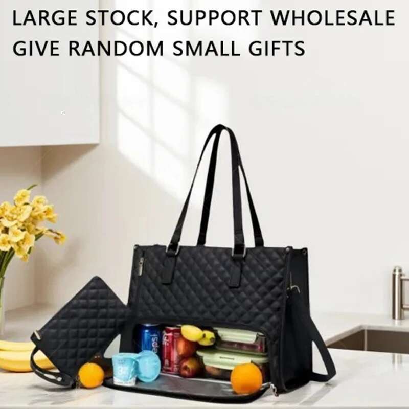 Hot sale Convenient commute new bag insulated lunch box Women's leak-proof large purse diagonal computer storage