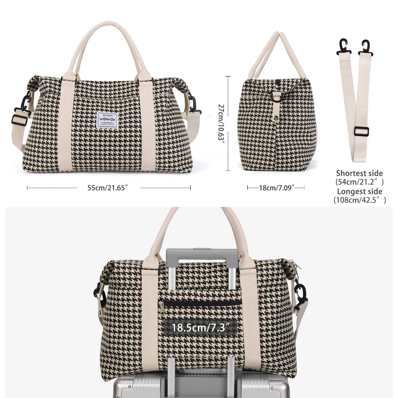 Travel BagWaterproof Duffel Gym Tote Bag with Crossbody BagWeekender Carry On Overnight Bags for Women Duffel Hospital BagW251115