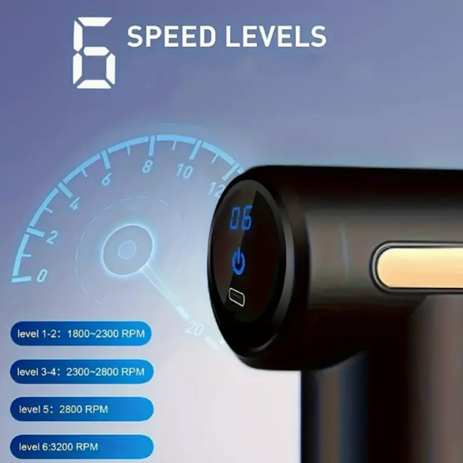 1pc Premium Massage Gun - Quiet Noise Reduction Multiple Speed Settings for Myofascial Release and Muscle Recovery 250409