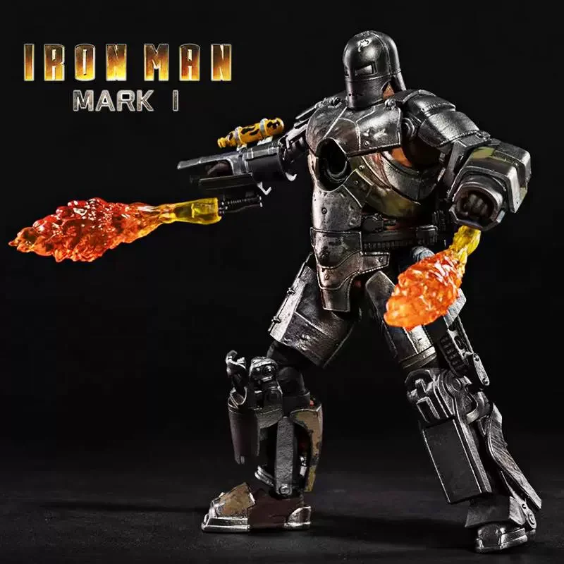 ZD Toys Marvel Avengers Iron Man MK1 First Generation 1/10 Scale Collectible Action Figure Movable Joints Model Bulk Stock for Boys Gift and Retailers