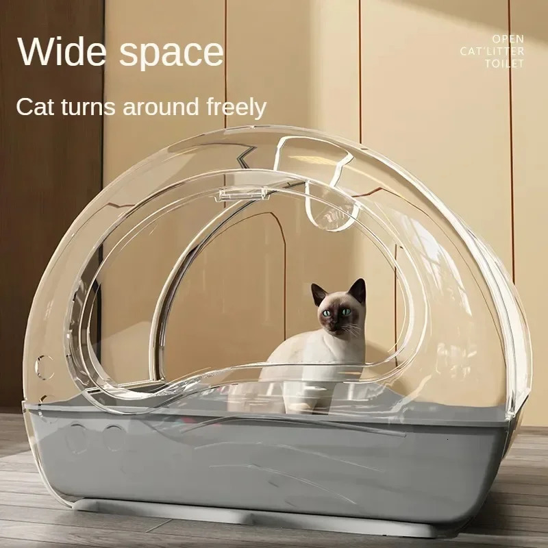 Pet Sand Box Closed Deodorant Cat Litter Box Capsule Modeling Drawer n Cat Toilet UV Sterilizing Litter Tray For Cat pet 250414