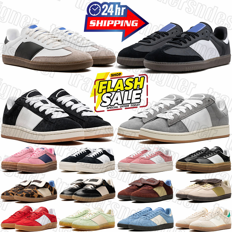 designer og casual shoes sambaa trainers men women original black white grey gum sky blue red orange yellow outdoor sports runner running shoe