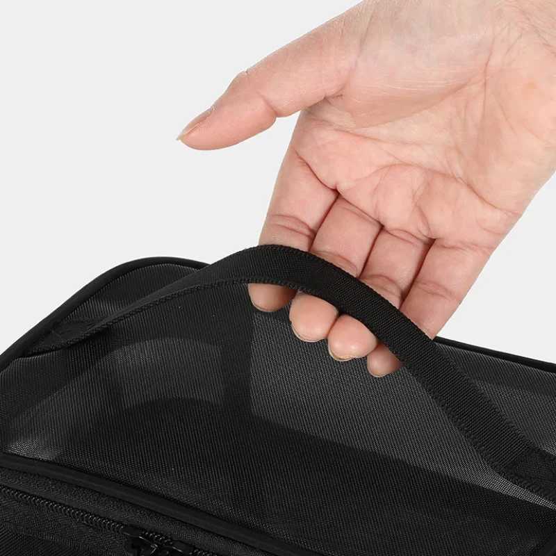 Womens transparent mesh is an ideal choice for cosmetic makeup and toilet kits suitable for successful travel sales makeup organizer bagsXJ250415