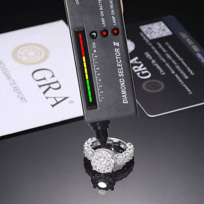 Luxury Fine Jewelry Wedding Ring White Gold 925 Sterling Silver VVS Moissanite Diamond Halo Engagement Ring for Men Women