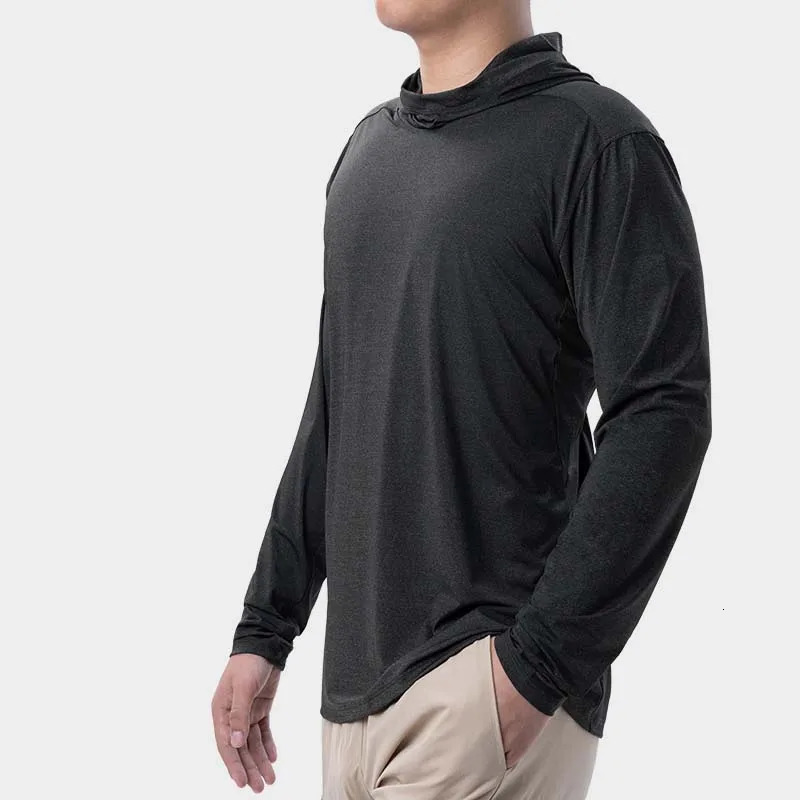 Long Sleeve Shirt Guard Shirt Athletic Hoodie Hiking Shirts Elasticity Men Clothing Workout Tee Quick Dry Shirts Breathable 250414